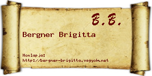 Bergner Brigitta névjegykártya